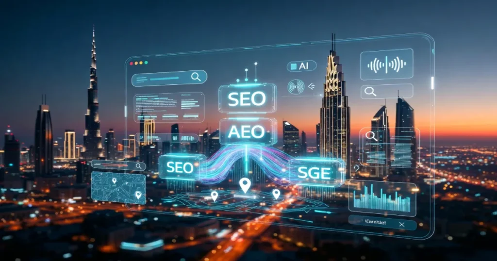 SEO vs AEO vs SGE: What Actually Gets You Traffic in 2026 (UAE Market Guide)