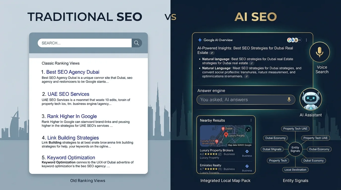 AI SEO vs Traditional SEO for Umm Al Quwain businesses — Ali SEO Services UAE