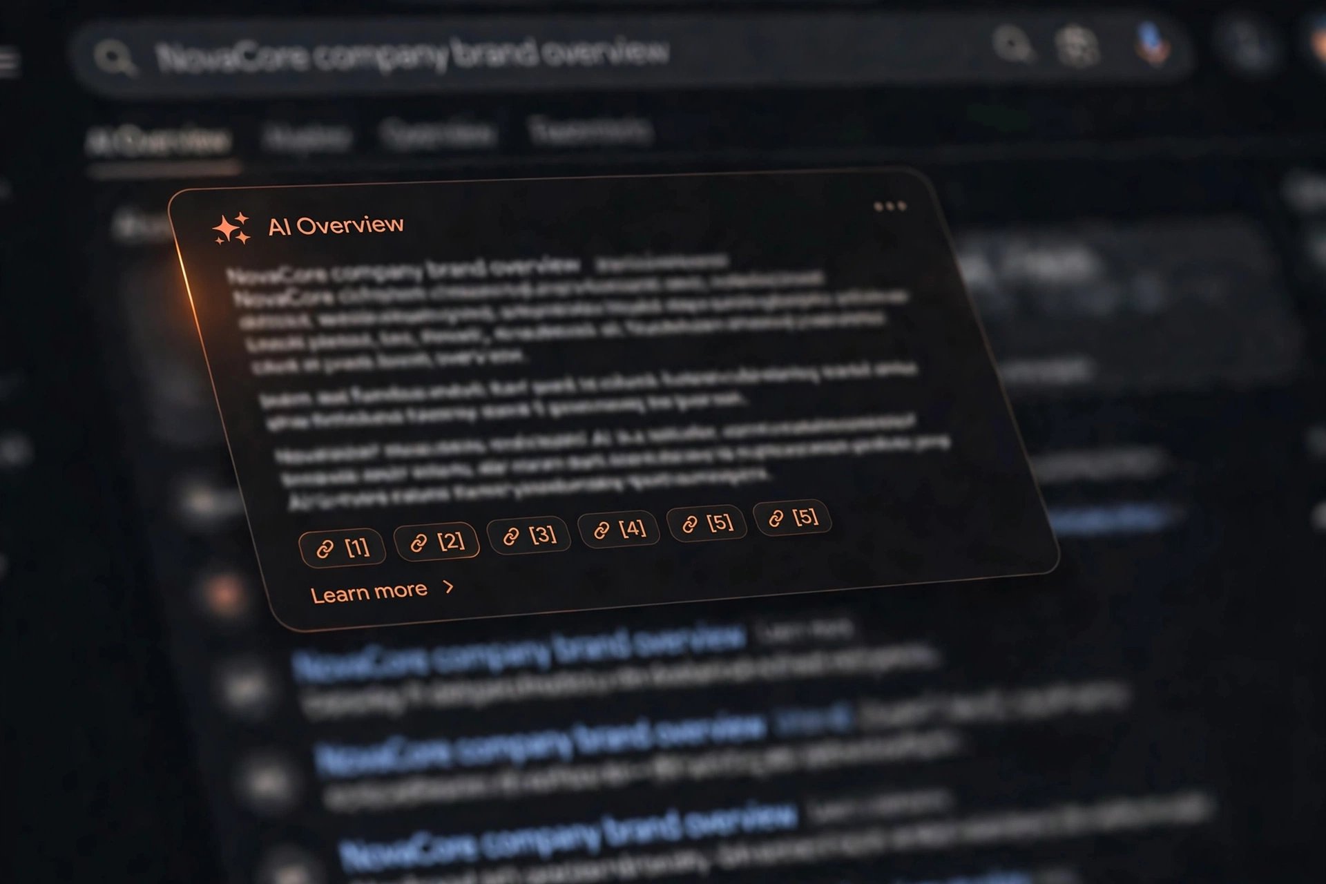 Google AI Overview citing a brand's official website on a branded search