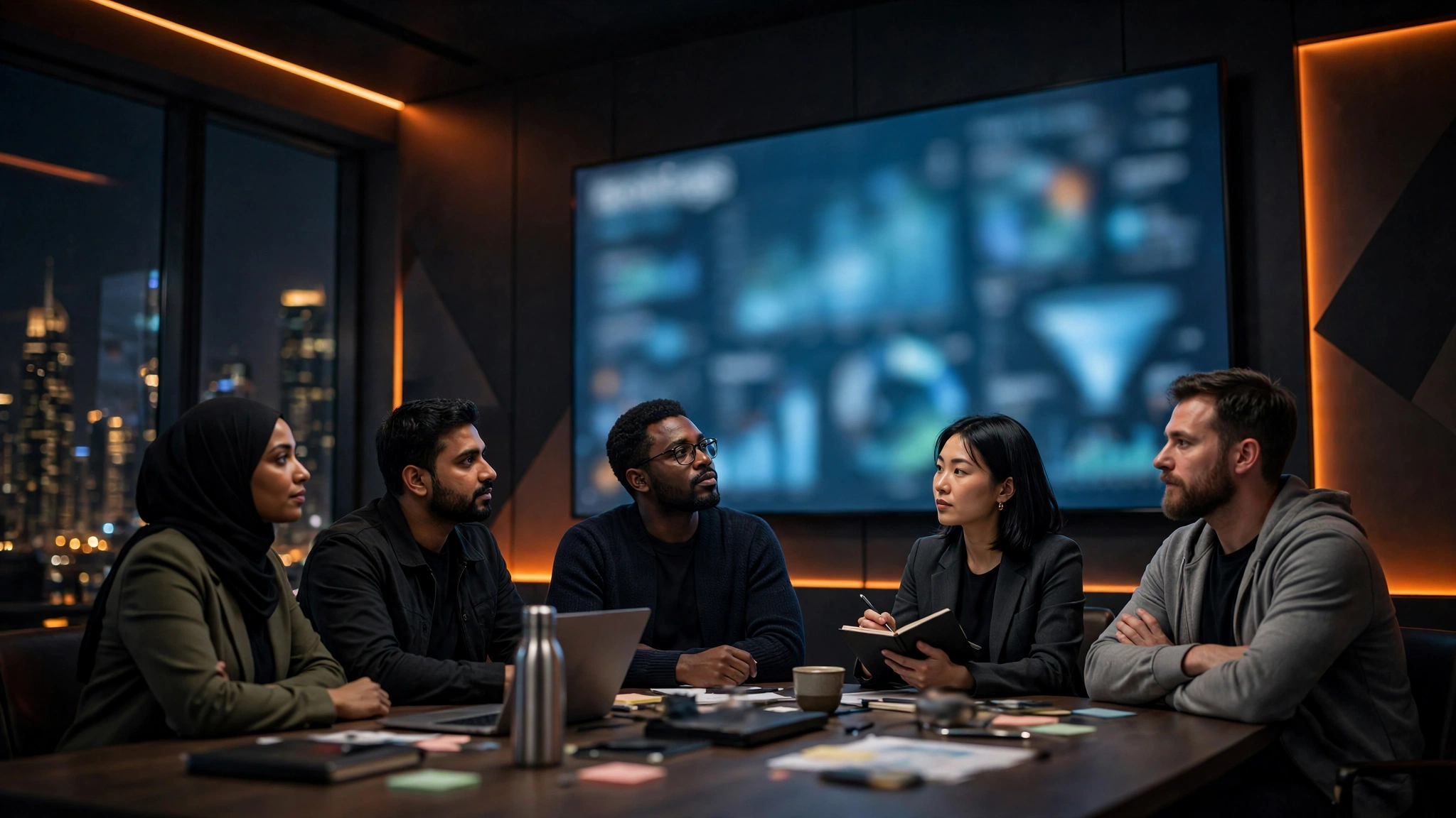 Dubai SaaS team reviewing demo pipeline results from pipeline-first SEO
