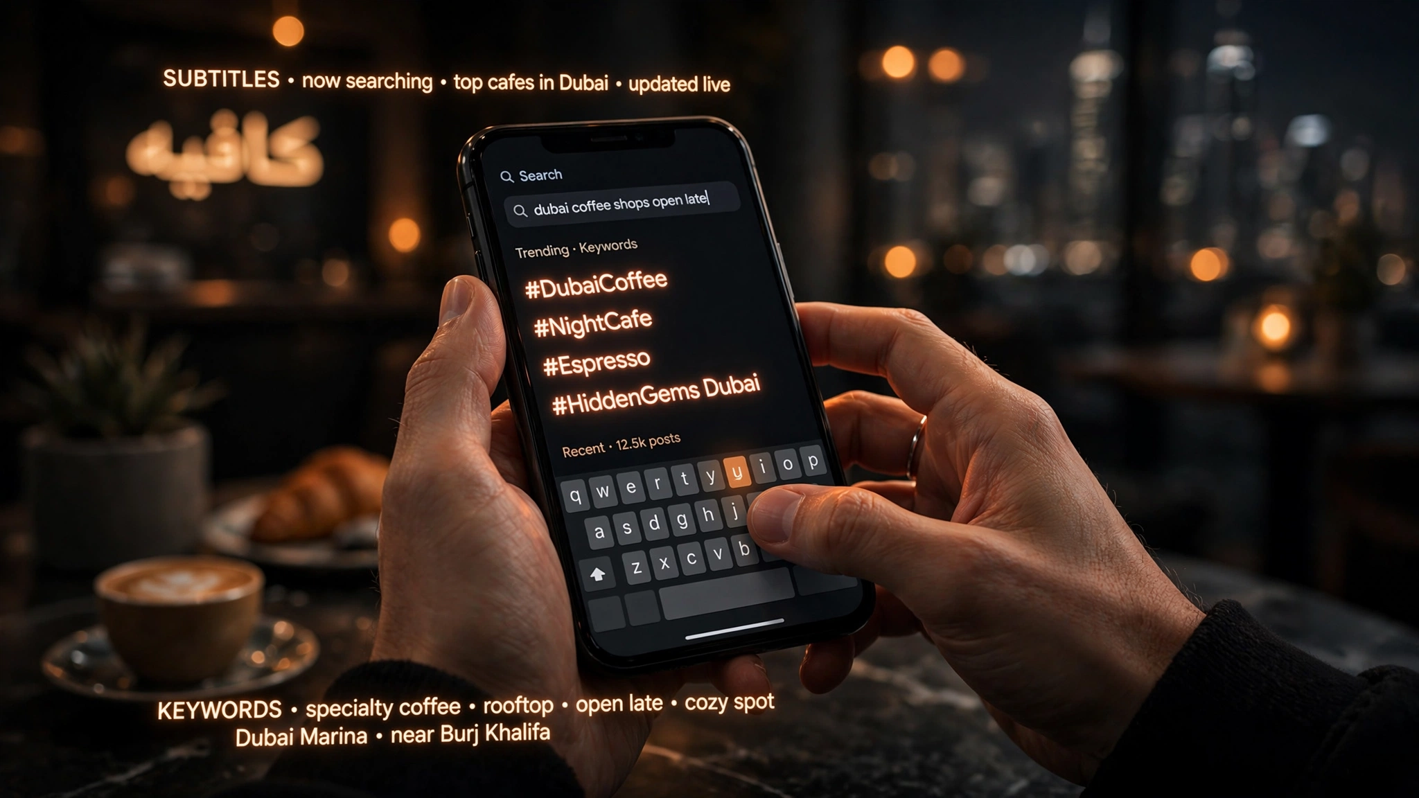 How TikTok and Instagram search ranks Dubai content — captions, on-screen text and spoken keywords being indexed by social search
